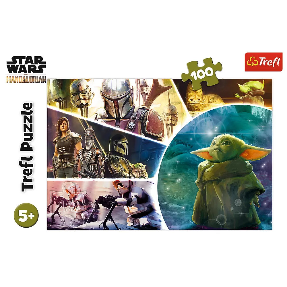 PUZZLE TREFL 100 STARWARS BABY YODA MADALORIANUL