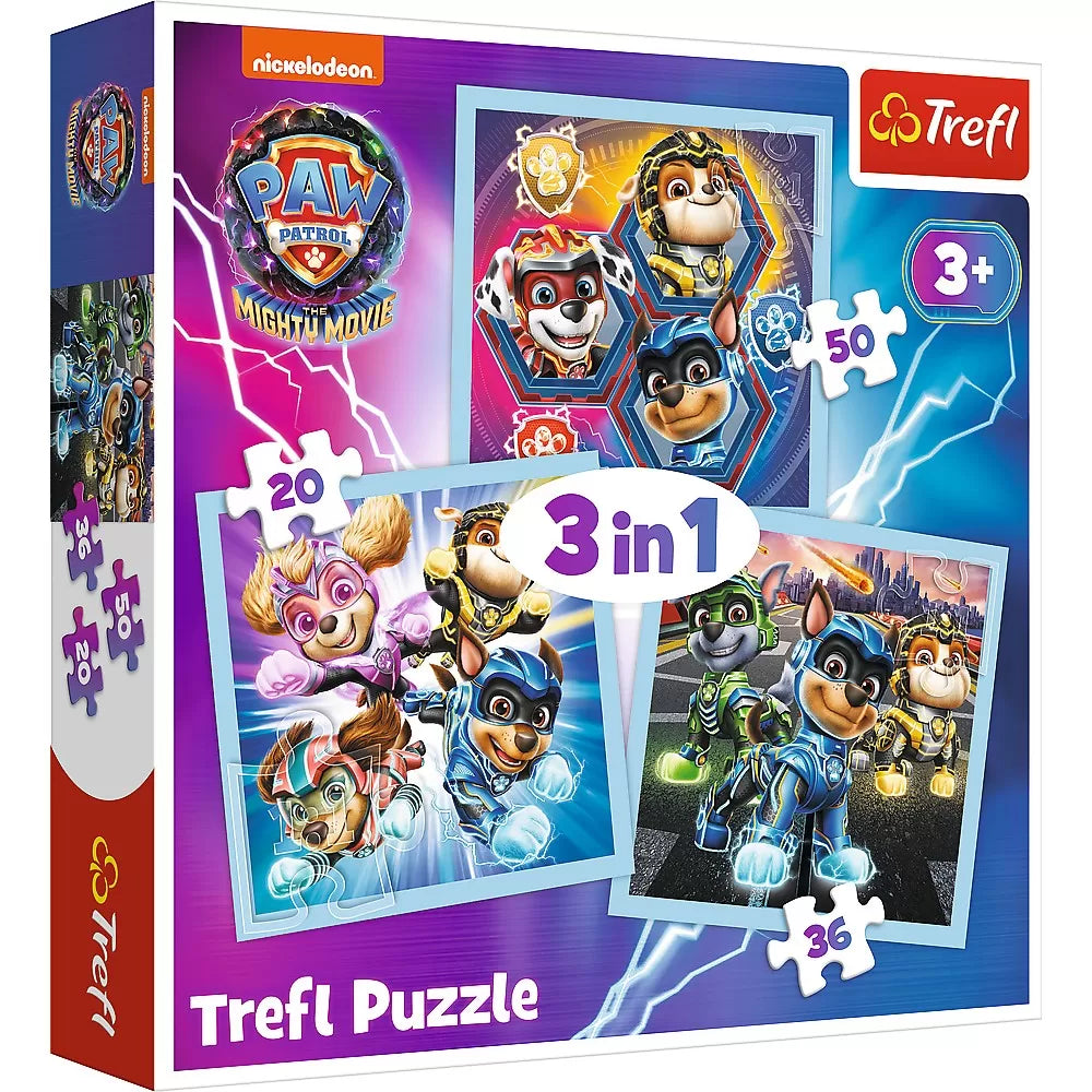 PUZZLE TREFL 3IN1 PATRULA CATELUSILOR PUTEREA CATEILOR