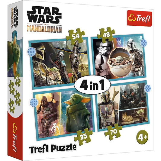 PUZZLE TREFL 4IN1 STAR WARS - MANDALORIANUL