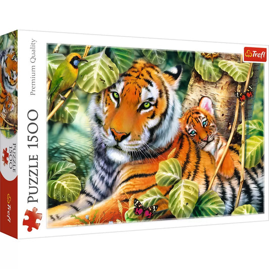 PUZZLE TREFL 1500 TIGRI BENGALEZI IN PADUREA TROPICALA