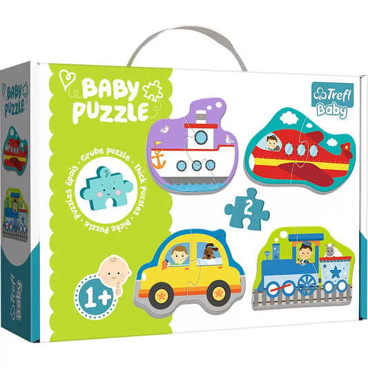 PUZZLE TREFL BABY CLASIC VEHICULE PENTRU TRANSPORT 8 PIESE