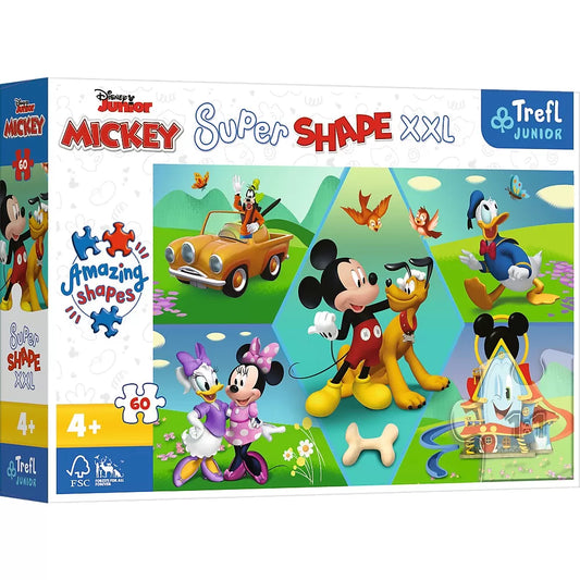 PUZZLE TREFL PRIMO SUPER SHAPE XXL 60 DISNEY MICKEY AMUZANTUL