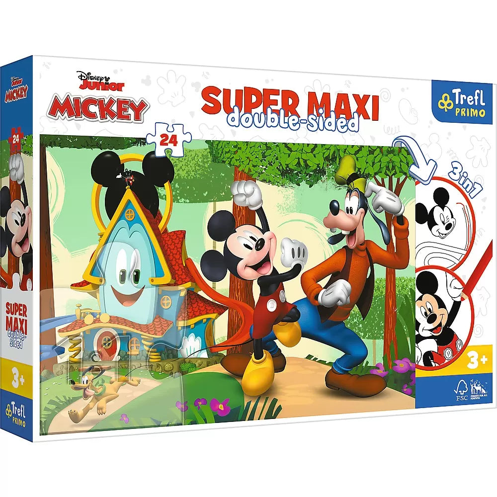 PUZZLE TREFL PRIMO  24 SUPER MAXI DISNEY MICKEY SI PRIETENII