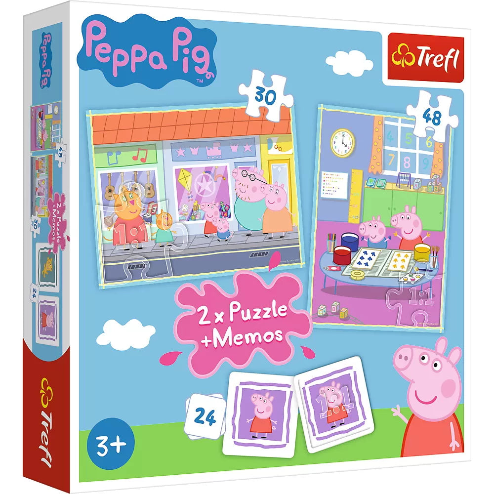 PUZZLE TREFL 2IN1 MEMO PEPPA PIG