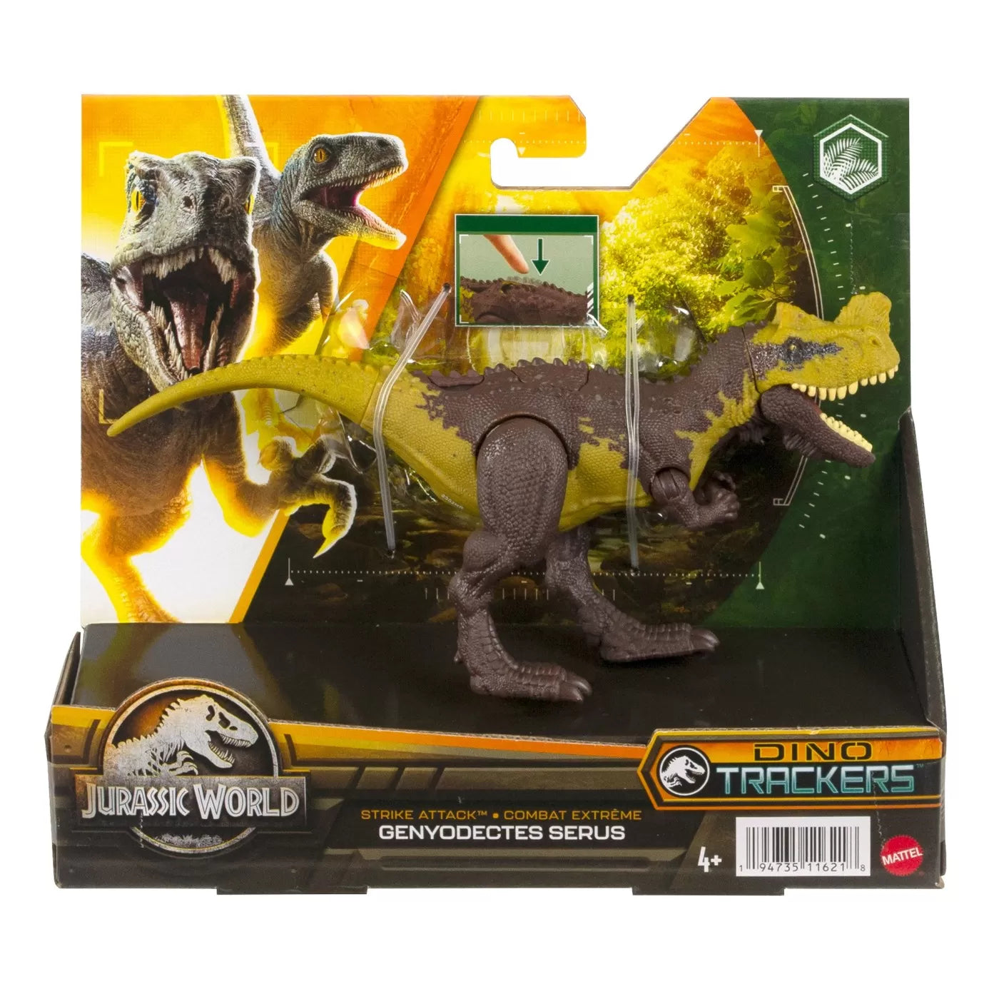 JURASSIC WORLD DINO TRACKERS STRIKE ATTACK DINOZAUR GENYODECTES SERUS