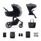 CARUCIOR 2 IN 1 KINDERKRAFT PRIME 2, VENEZIAN BLACK