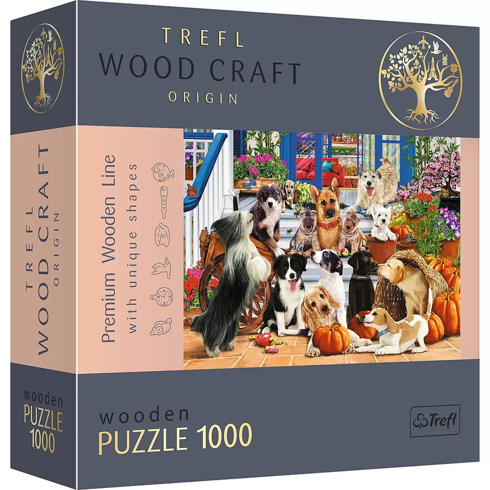 PUZZLE TREFL DIN LEMN 1000 PIESE ECHIPA DE CATEI