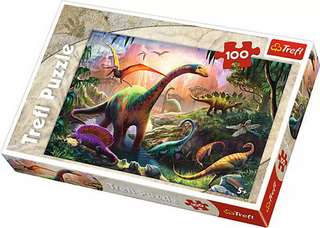 PUZZLE TREFL 100 PE TARAMUL DINOZAURILOR