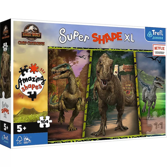 PUZZLE TREFL PRIMO SUPER SHAPE XXL 104 JURASSIC WORLD