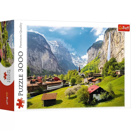 PUZZLE TREFL 3000 ORASUL LAUTERBRUNNEN ELVETIA