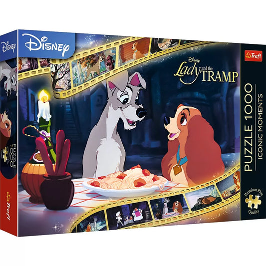 PUZZLE TREFL 1000 PREMIUM PLUS DISNEY DOAMNA SI VAGABONDUL