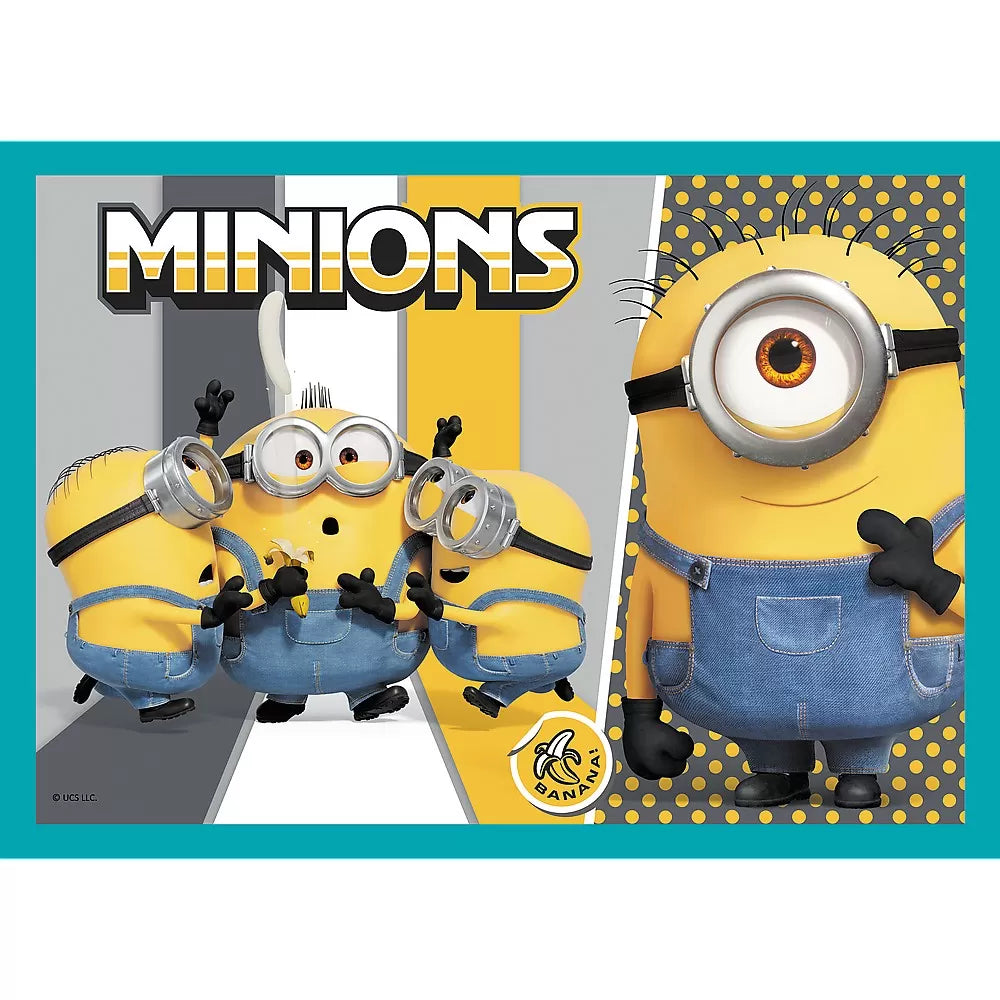 PUZZLE TREFL MINIONS 4IN1 LUMEA FERICITA A MINIONILOR