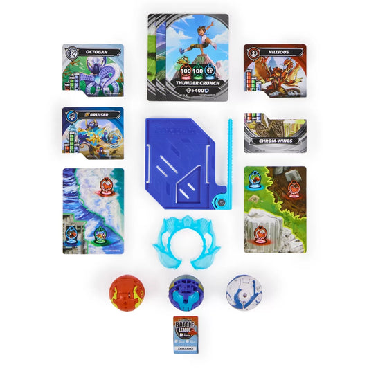 BAKUGAN STARTER PACK BRUISER, OCTOGAN SI NILLIOUS