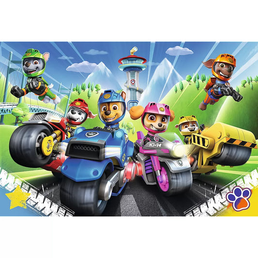 PUZZLE TREFL 100 PIESE PATRULA CATELUSILOR CATELUSII PE MOTOCICLETE