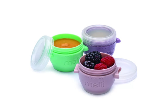 SET 6 RECIPIENTE SILICON SNAP&GO, MELII, 59 ML