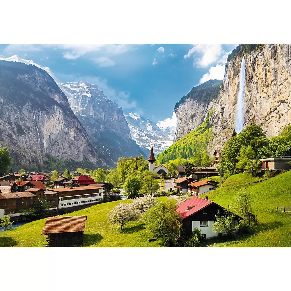 PUZZLE TREFL 3000 ORASUL LAUTERBRUNNEN ELVETIA