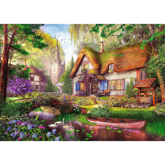 PUZZLE TREFL 1000 PREMIUM PLUS TEA TIME CASUTA DIN PADURE