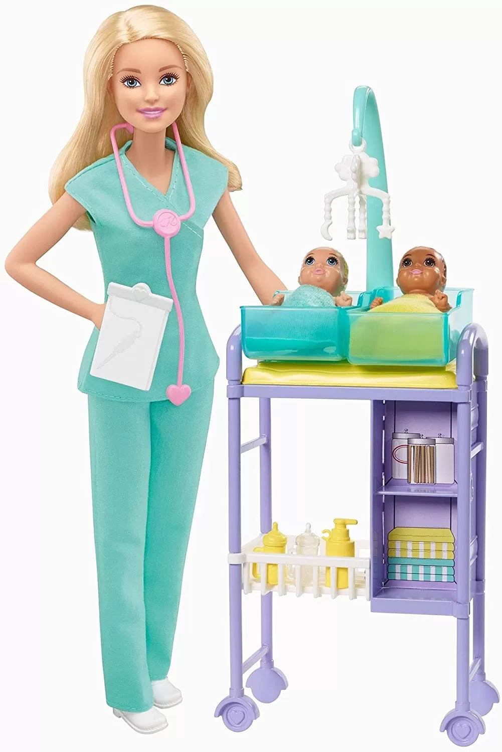 BARBIE CARIERE SET CU PAPUSA DOCTOR PEDIATRU