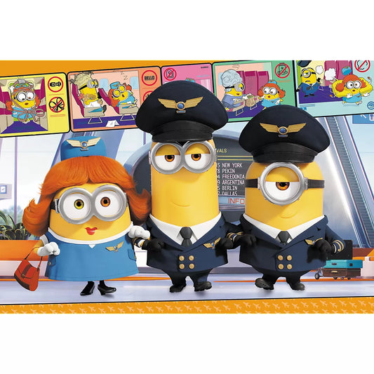 PUZZLE TREFL 100 PIESE MINIONII LA AEROPORT