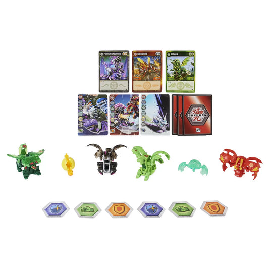 BAKUGAN S4 PACHET STARTER 4 PIESE DRAGONOID, ARCLEON, SECTANOID SI NILLIOUS