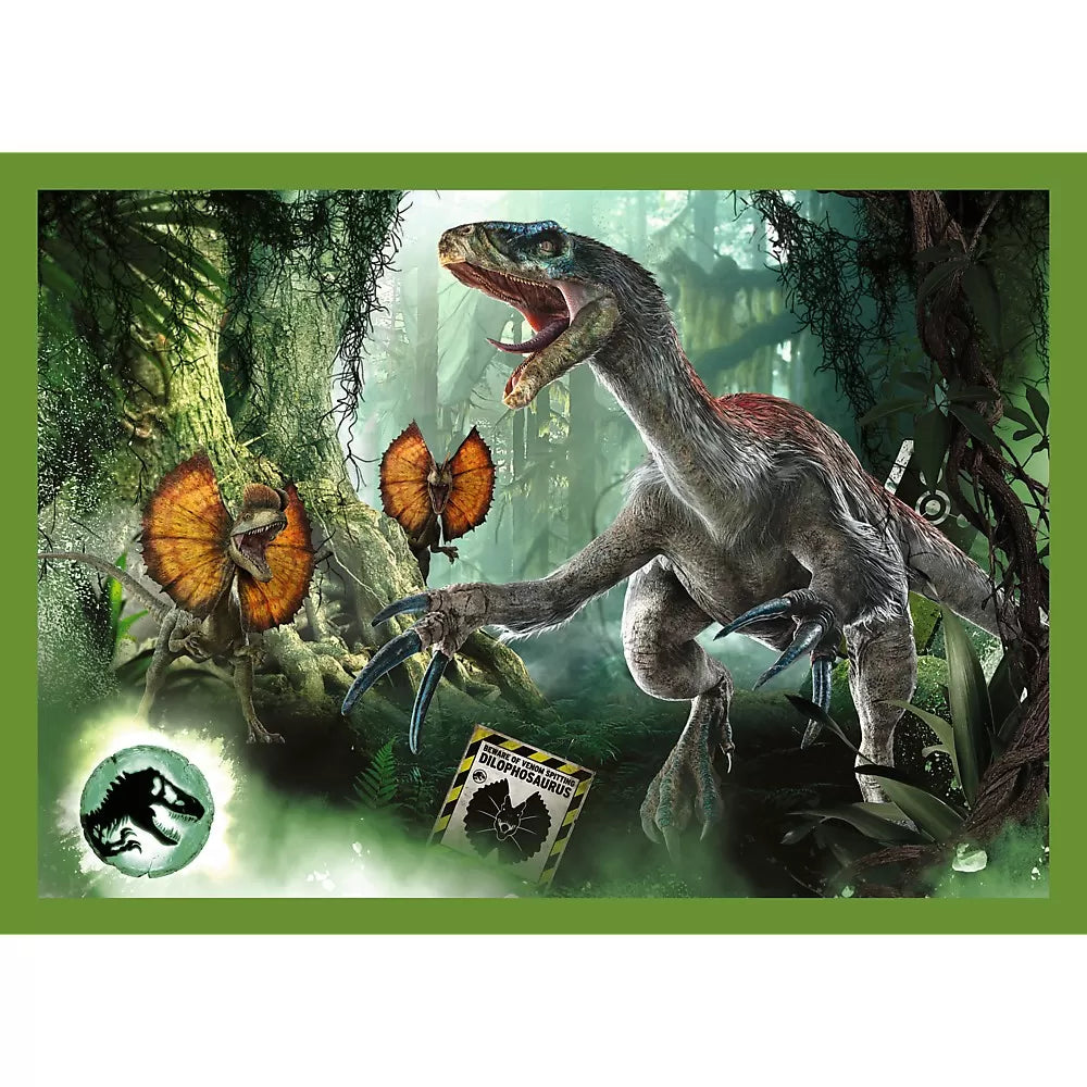 PUZZLE TREFL JURASSIC WORLD 4IN1 IN LUMEA DINOZAURILOR