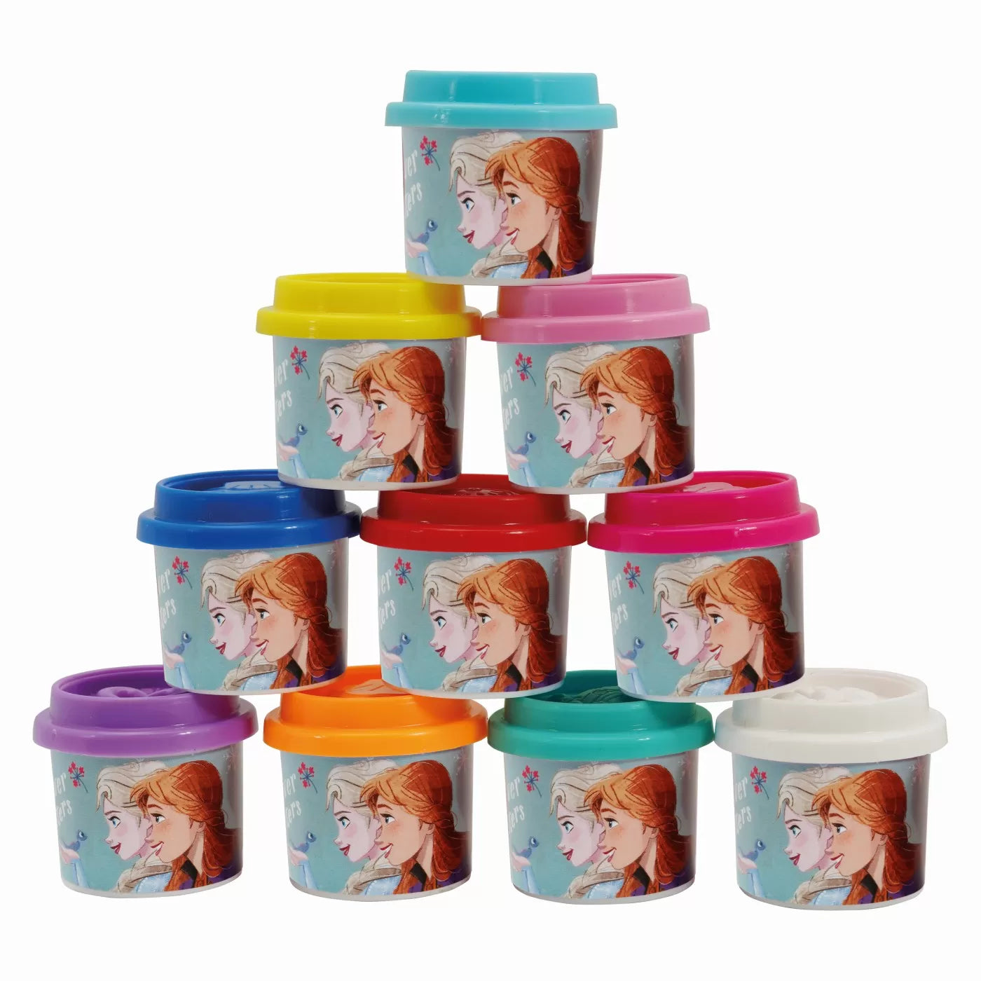 10 BORCANASE DE PLASTILINA FROZEN IN PUNGA DE PLASTIC