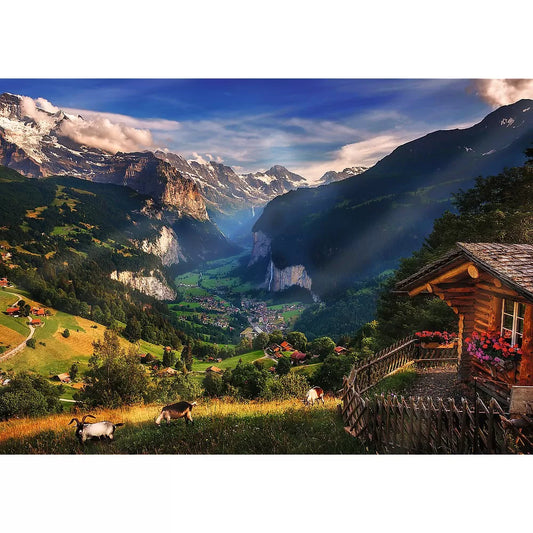 PUZZLE TREFL 1000 PREMIUM PLUS PHOTO ODYSSEY VALEA LAUTERBRUNNEN  ELVETIA