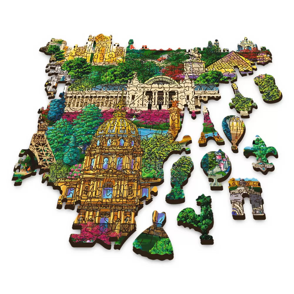 PUZZLE TREFL DIN LEMN 1000 PIESE OBIECTIVE TURISTICE FAIMOASE DIN FRANTA