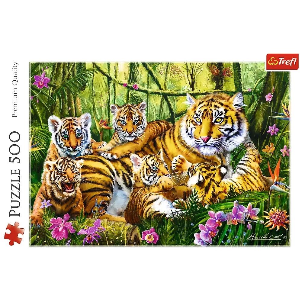 PUZZLE TREFL 500 FAMILIE DE TIGRI