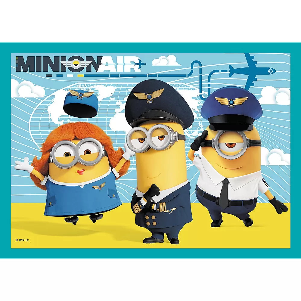 PUZZLE TREFL MINIONS 4IN1 LUMEA FERICITA A MINIONILOR