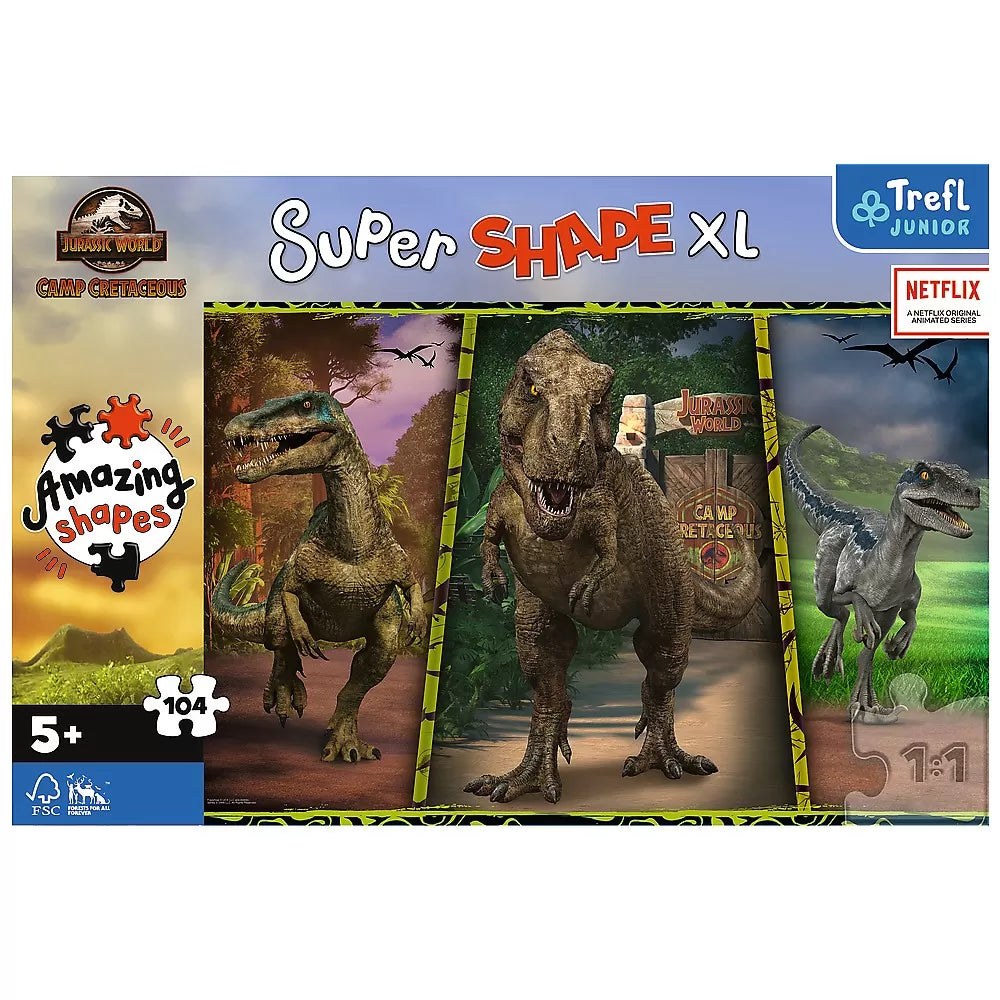 PUZZLE TREFL PRIMO SUPER SHAPE XXL 104 JURASSIC WORLD