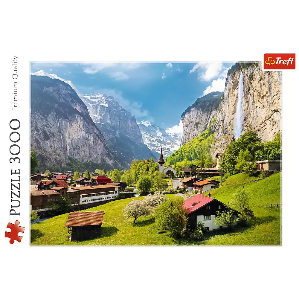 PUZZLE TREFL 3000 ORASUL LAUTERBRUNNEN ELVETIA