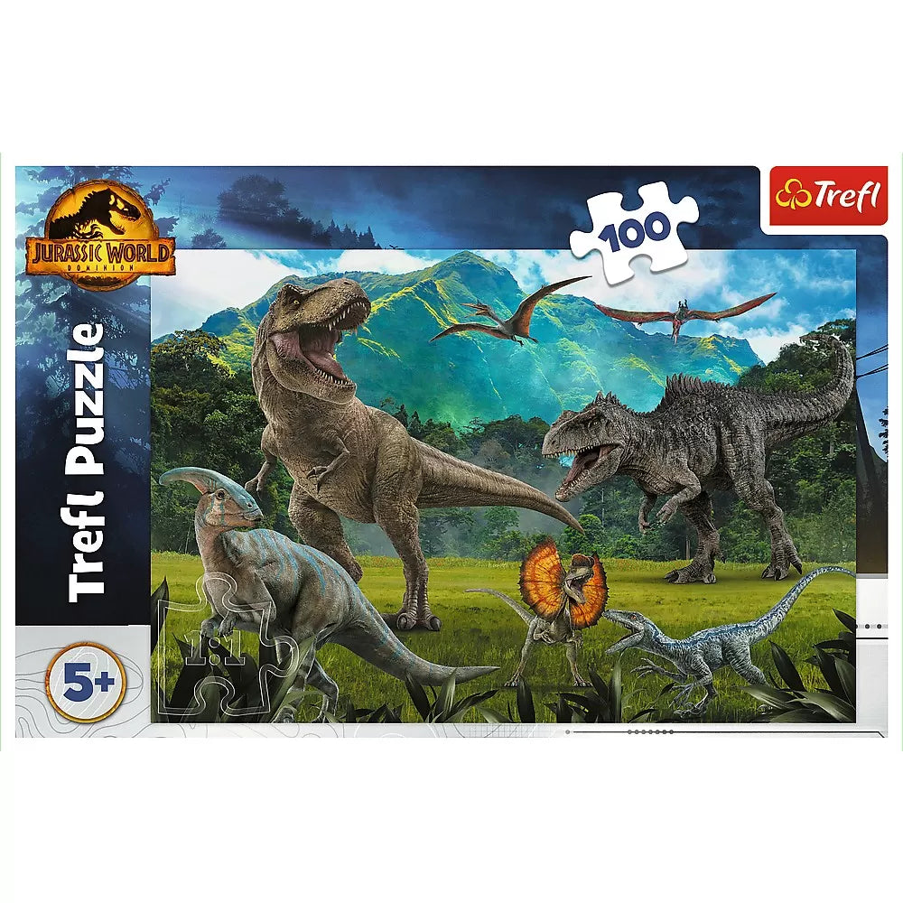 PUZZLE TREFL 100 PIESE JURASSIC WORLD LUMEA DINOZAURILOR