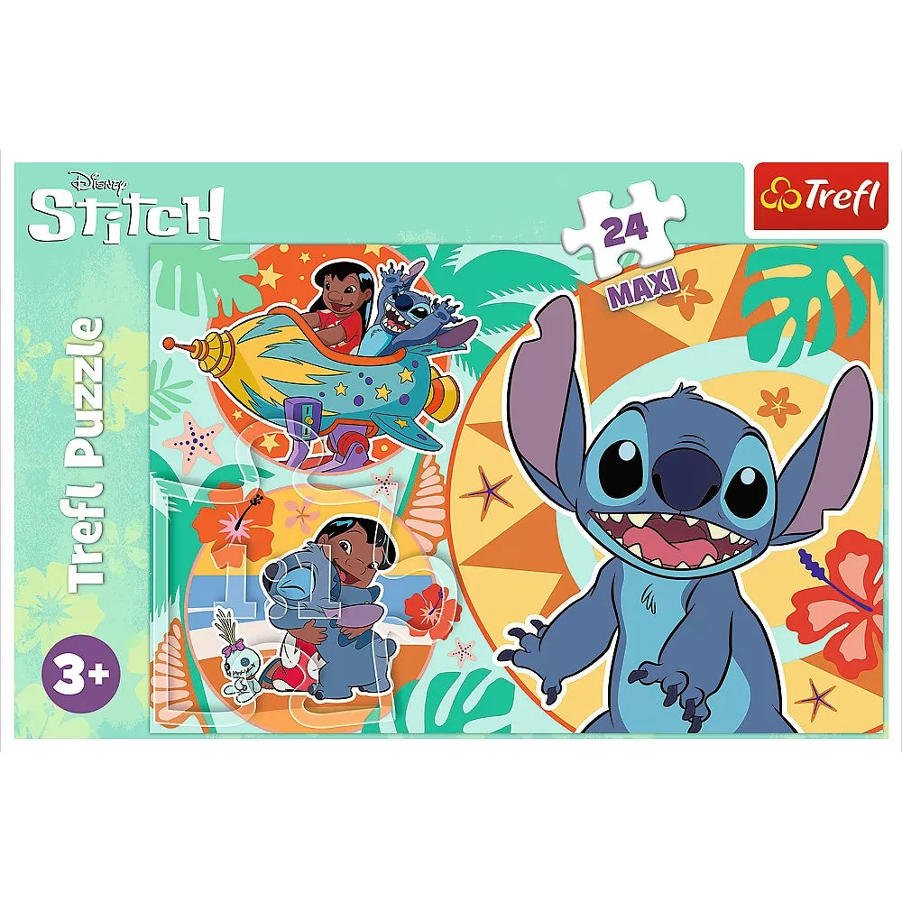 PUZZLE TREFL 24 MAXI STITCH ZIUA VESELA A LUI LILO SI STITCH